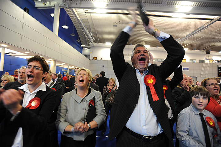 Local elections: Labour supporters celebrate another gain from the Liberal Democrats