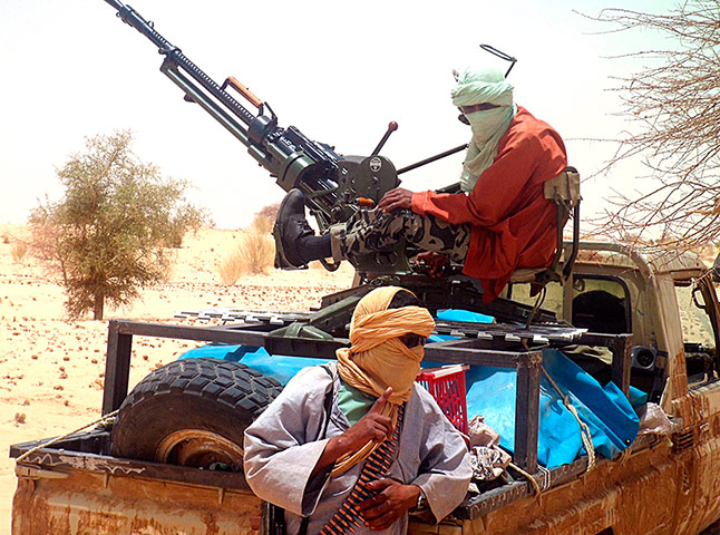 Longer View: Islamists rebels are pictured near Timbuktu