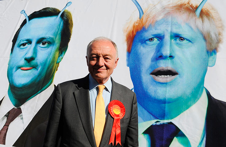 Ken Livingstone: Ken Livingstone at the launch of his poster campaign