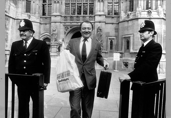 Ken Livingstone: Ken Livingstone MP leaving the House of Commons with his work