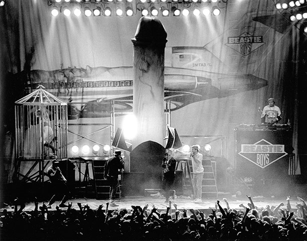 Adam Yauch: The Beastie Boys performing during their Licensed to Ill Tour in 1987