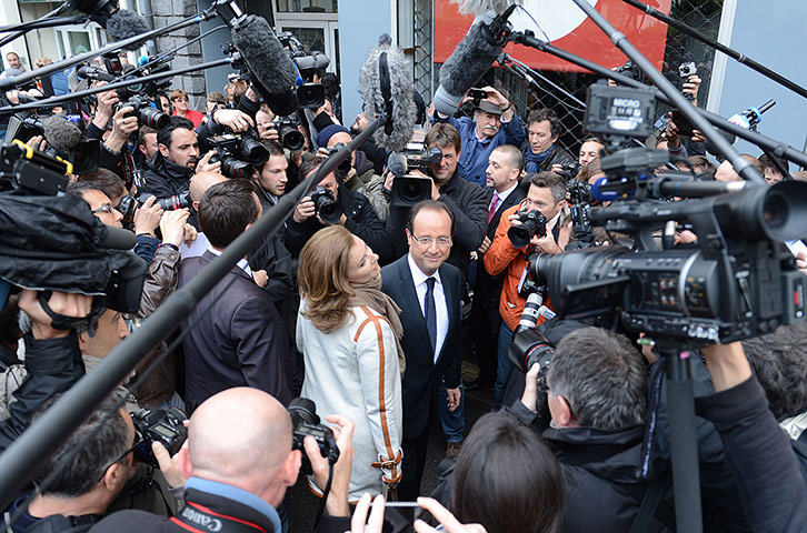 European elections: France's Socialist Party candidate Francois Hollande