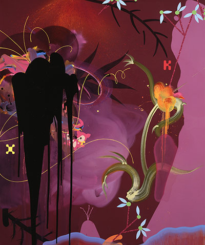 Fiona Rae: Olie painting titled Grotto