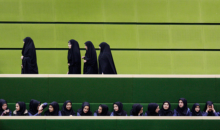 Supermoon: A group of female Iranian university students, Tehran, Iran