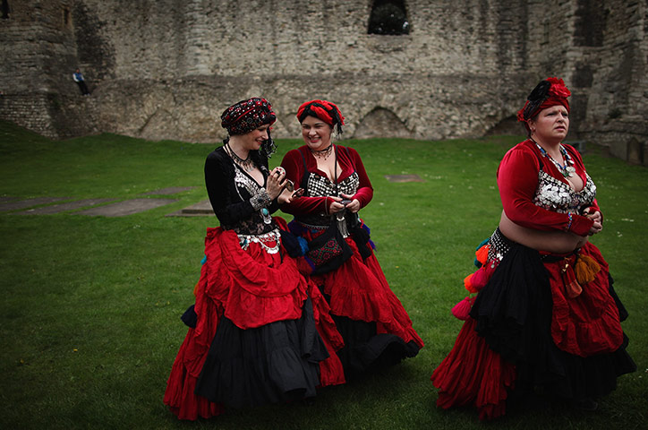 Chimney Sweeps festival: The Tribal Banchees dance troupe take a break