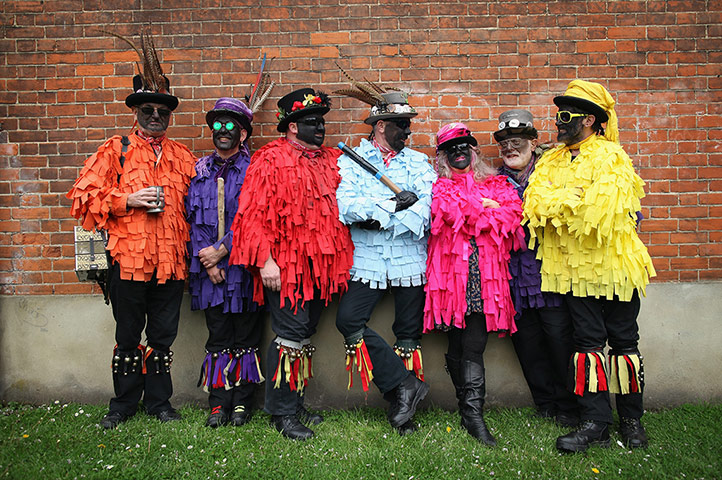 Chimney Sweeps festival: The colourful Motley Morris dance team pose for a photo