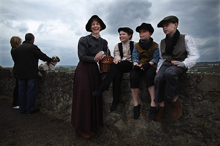 chimney festival: A group from the Three Town's Theatre Company