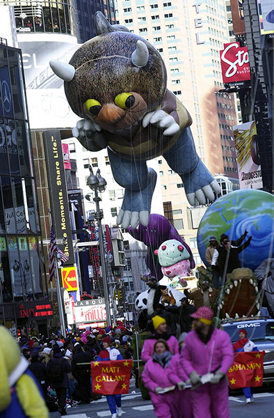 Maurice Sendak: The Wild Thing balloon during the 2002 Macy's Thanksgiving Day Parade