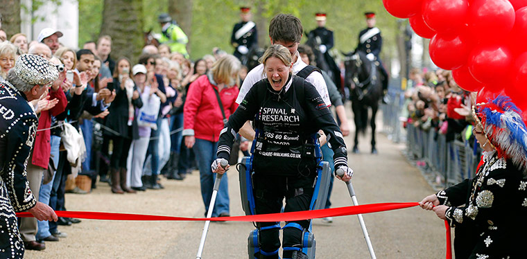 Picture desk live: Paralysed Claire Lomas finishes London Marathon
