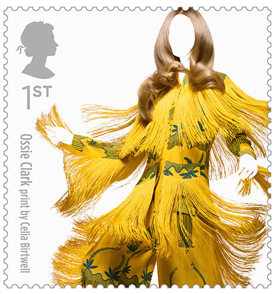 Big picture: Big Picture, fashion stamps, Ossie Clark, print by Celia Birtwell