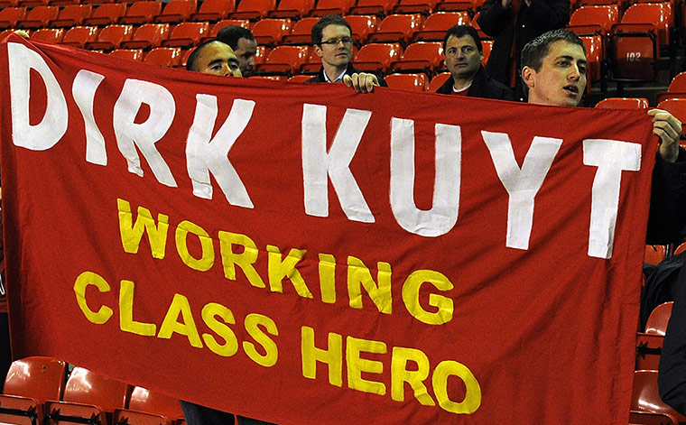 Liverpool v Chelsea: Fans of Dirk Kuyt