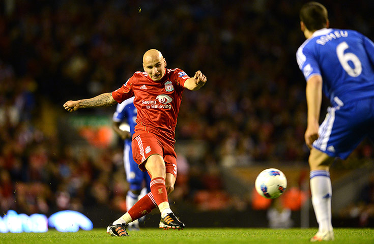Liverpool v Chelsea: Jonjo Shelvey scores from 40 yards out
