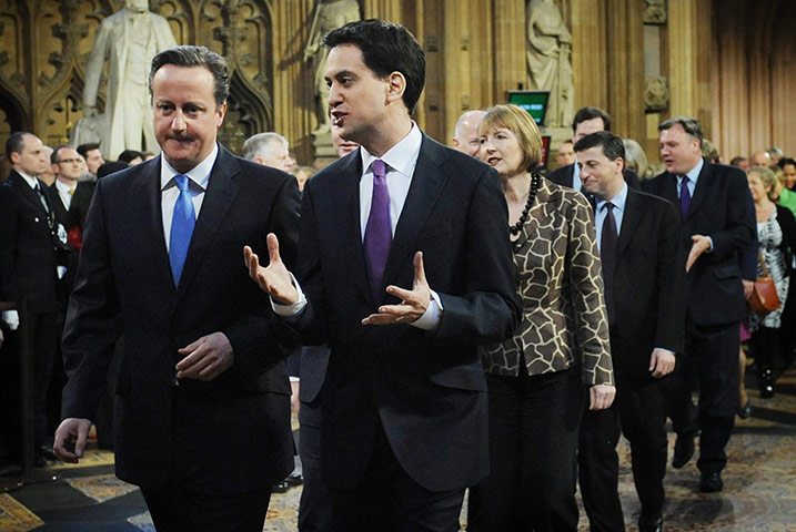 State Opening: Cameron and Miliband at the State Opening of Parliament