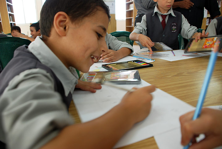 Gaza children drawings: Oxfam exhibition highlights hopes and fears of children in Gaza