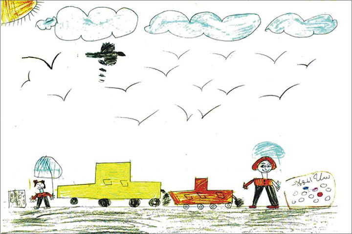 Gaza children drawings: Oxfam exhibition highlights hopes and fears of children in Gaza