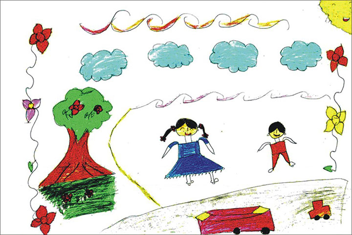 Gaza children drawings: Oxfam exhibition highlights hopes and fears of children in Gaza