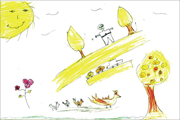 Gaza children drawings: Oxfam exhibition highlights hopes and fears of children in Gaza