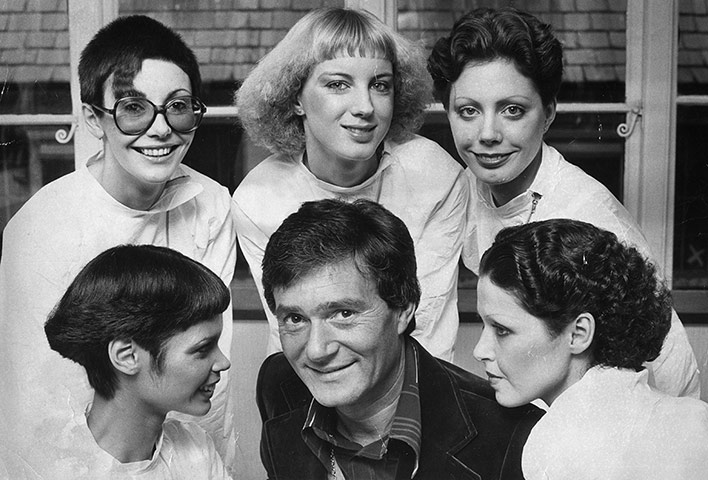 Vidal Sassoon: Vidal Sassoon with models