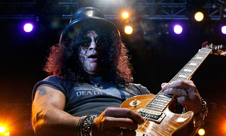 British-born US guitarist Slash performs