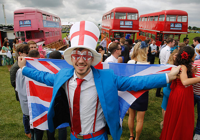 Picture desk live: Racegoers at the Epsom Derby have caught Jubilee fever