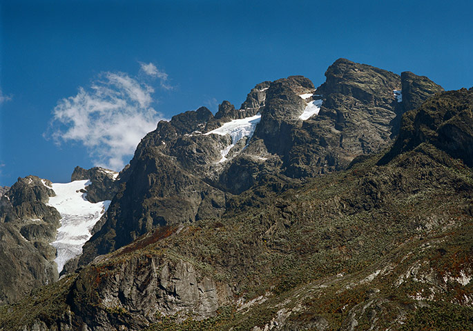 Rwenzori mountains: on the border between Uganda and the Democratic Republic of the Congo