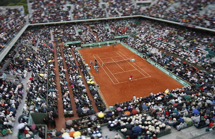 tennis: A general view of the Philippe Chatrier