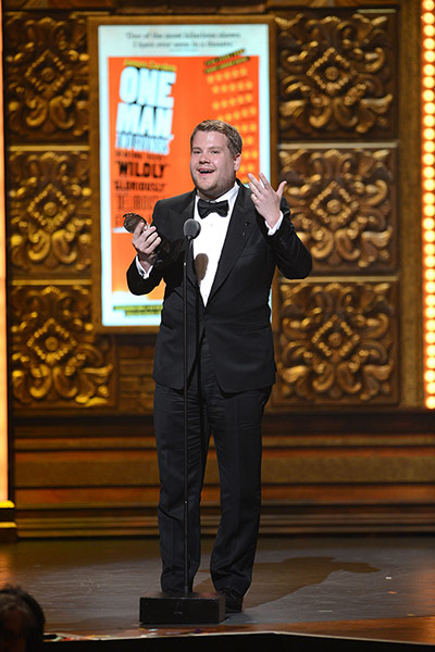 Tony Award Winners: Actor James Corden accepts the award for Best Performance