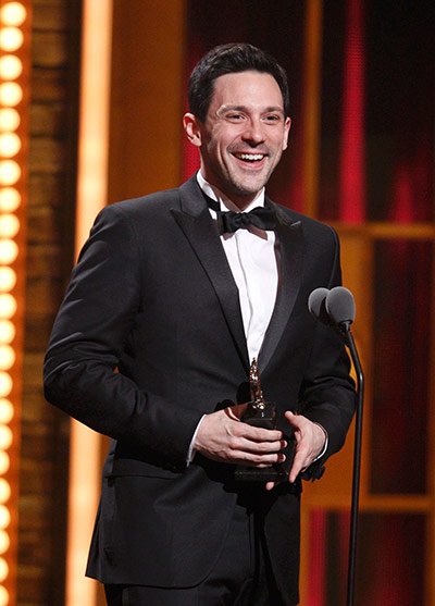 Tony Award Winners: Steve Kazee accepts the award for best performance by an actor
