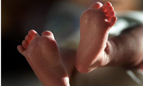 Newborn baby's feet