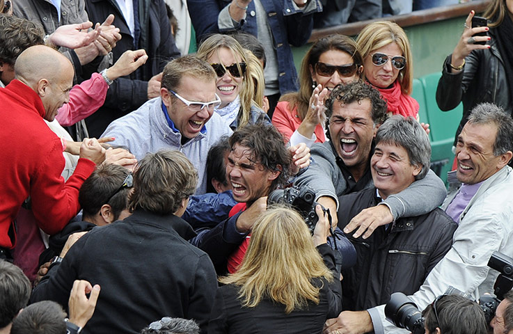 Picture Desk Live: Spain's Rafael Nadal celebrates winning the French Open