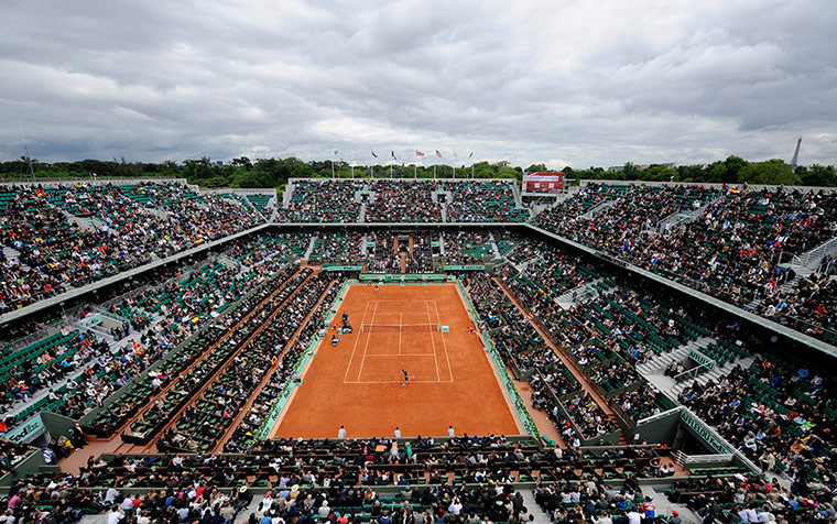 tennis final: General view of Roland Garros