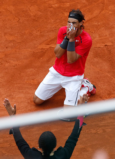 tennis final: Nadal celebrates