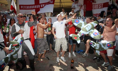 Euro 2012: England fans before their first match v France