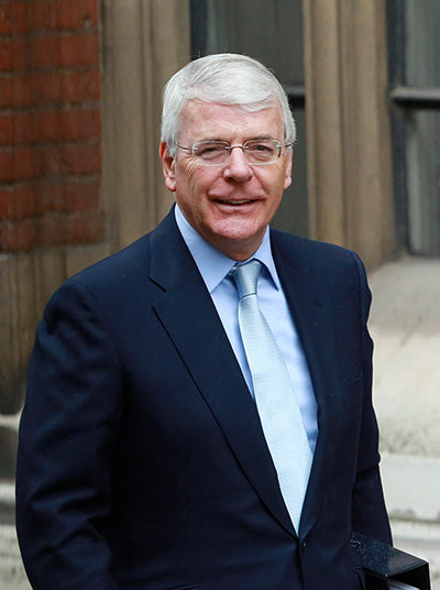 Picture desk live: Former British Prime Minister John Major arrives at the Leveson Inquiry