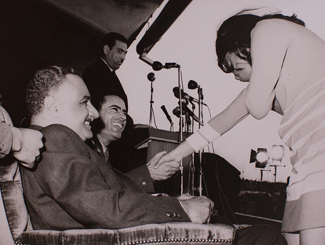 Gaddafi archives: President Nasser, Colonel Gaddafii and fan at Beghazi Stadium