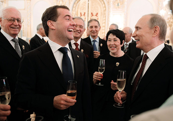 Picture desk live: President Putin and Prime Minister Medvedev celebrate Russia Day in Moscow