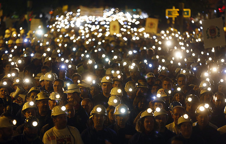 Picture desk live: Spanish coal miners demonstrate in Leon, northern Spain