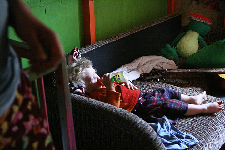 Russian Family: Russian Family: Lilya, Pasha and daughter Anfisa