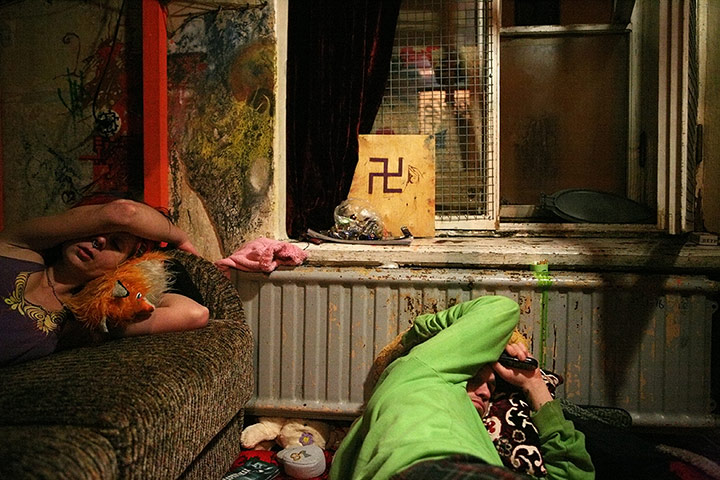 Russian Family: Russian Family: Lilya, Pasha and daughter Anfisa