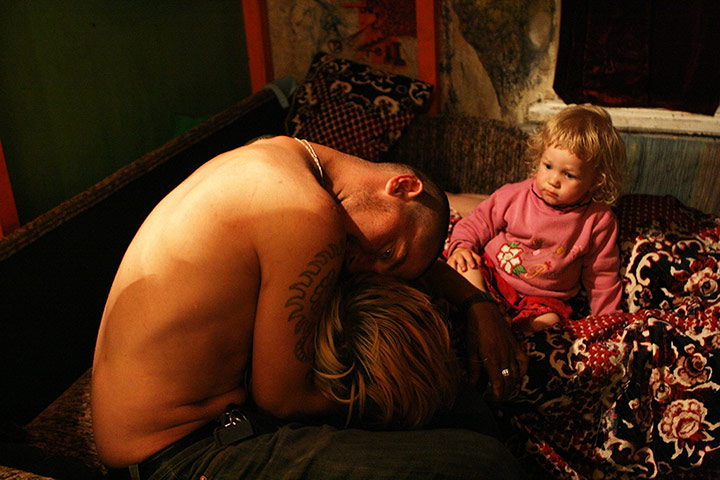 Russian Family: Russian Family: Lilya, Pasha and daughter Anfisa