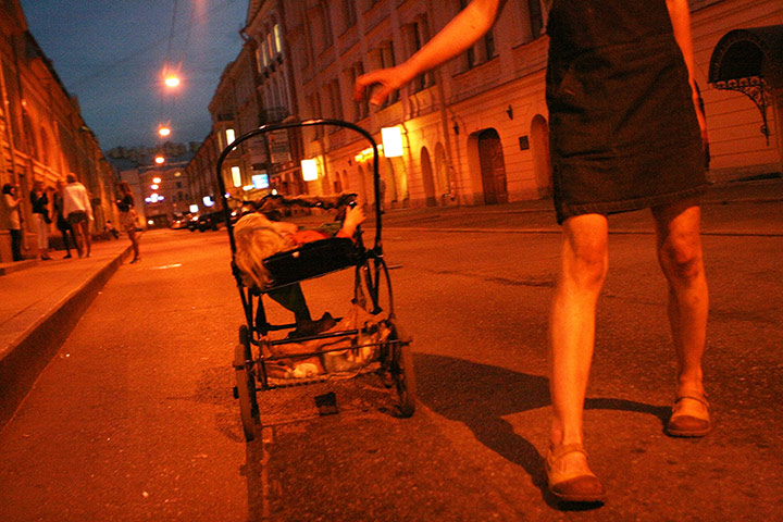 Russian Family: Russian Family: Lilya, Pasha and daughter Anfisa