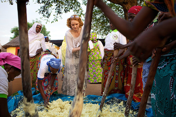 Body shop shea butter: Lily Cole's Visit to Ghana