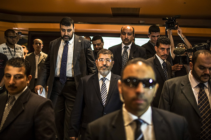 24 hours in pictures: Egyptian presidential candidate Mohamed Morsi