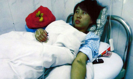 Feng Jianmei in hospital in China