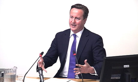 Cameron at Leveson Inquiry