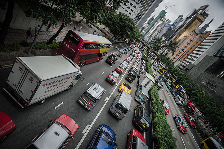 Picture desk Live: Heavy traffic is seen in Hong Kong