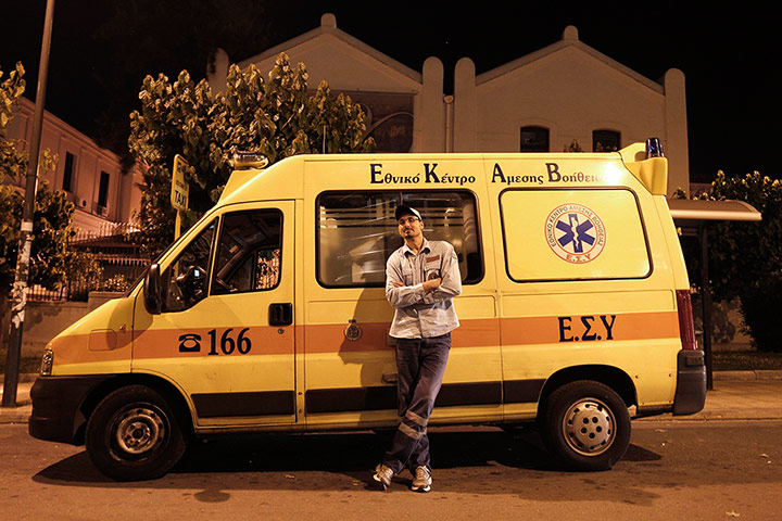 Greece: health system: A rescuer of the Greek National Centre of First Aid