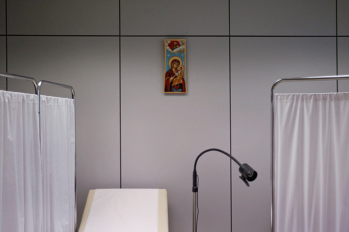 Greece: health system: An icon depicting Virgin Mary 
