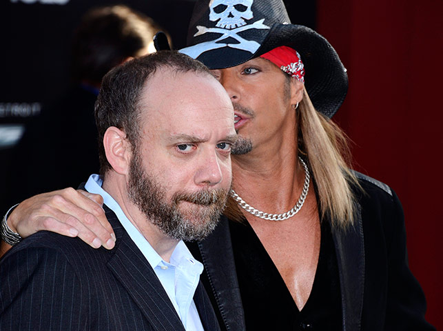 week in film: Singer Bret Michaels whispers into the ear of Paul Giamatti
