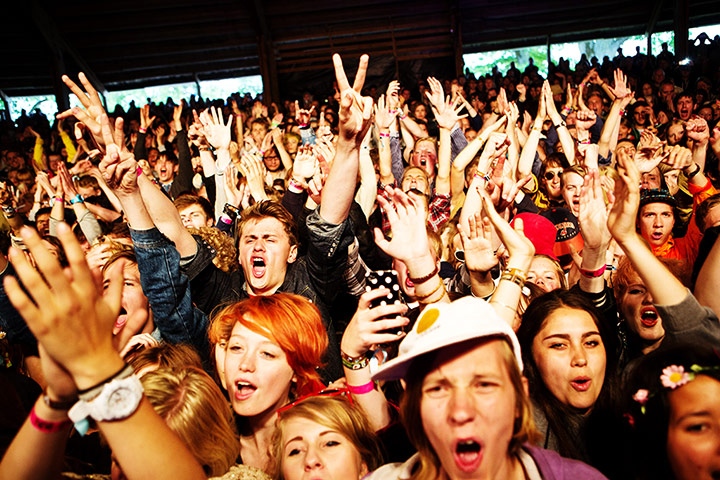 Hultsfred: The crowd for Miles Kane at Hultsfred